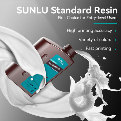 Resina Standar Plus alta precisión y resistencia, bajo contracción, certificación CE para impresión 3D LCD/DLP